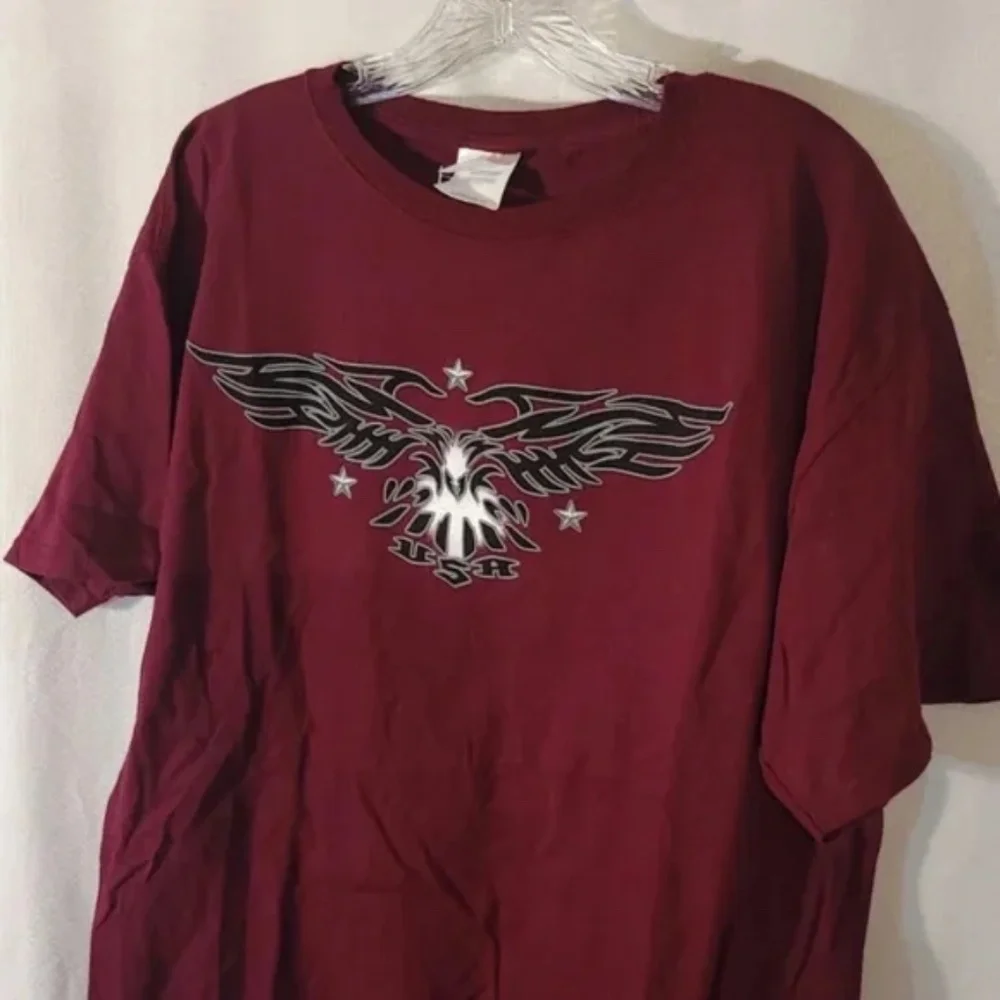 3/$25 Unisex XL America Moto Eagle Heavyweight T Shirt - Picture 2 of 7